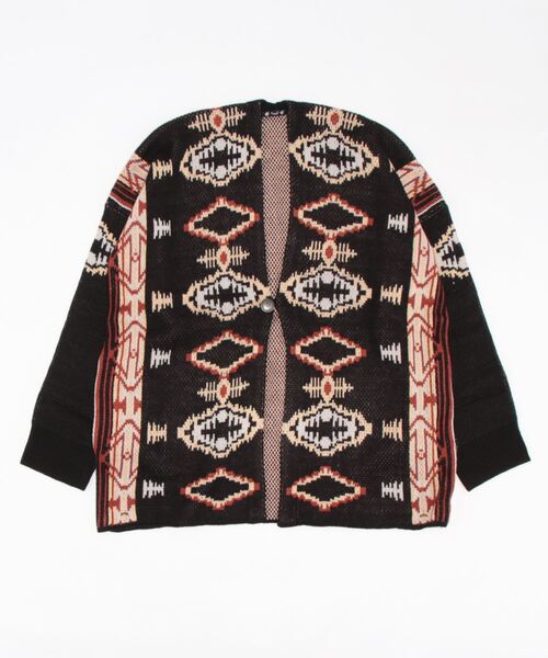 チャイハネ（チャイハネ）の「【チャイハネ】ネイティブ柄ニットMEN'Sカーディガン（カーディガン/ボレロ・メンズ・ベージュ/ネイビー/ブラウン/ブラック/ターコイズブルー・FREE）」の18枚目の写真