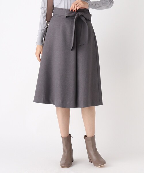 SOUP（スープ）の「◆【洗える】ウールライク Aラインフレアスカート（スカート・レディース・ネイビー/ダークグレー/サンドベージュ/ピンク系・11/15 /13/09/07）」の2枚目の写真