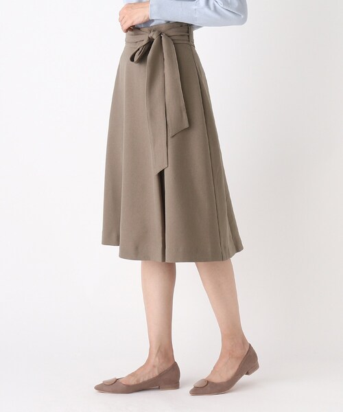 SOUP（スープ）の「◆【洗える】ウールライク Aラインフレアスカート（スカート・レディース・ネイビー/ダークグレー/サンドベージュ/ピンク系・11/15 /13/09/07）」の5枚目の写真