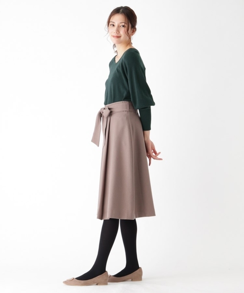 SOUP（スープ）の「◆【洗える】ウールライク Aラインフレアスカート（スカート・レディース・ネイビー/ダークグレー/サンドベージュ/ピンク系・11/15 /13/09/07）」の17枚目の写真