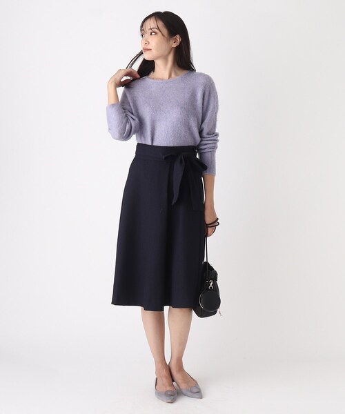 SOUP（スープ）の「◆【洗える】ウールライク Aラインフレアスカート（スカート・レディース・ネイビー/ダークグレー/サンドベージュ/ピンク系・11/15 /13/09/07）」の10枚目の写真