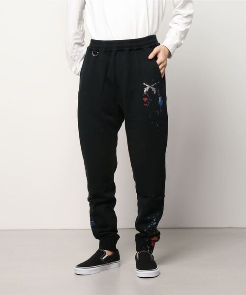 roarguns(ロアーガンズ)の「roarguns/ロアーガンズ/21MGP-04A/CLEANSE SWEAT PANTS PAINT(スウェットパンツ・メンズ・ブラック/グレー・4/3)」の2枚目の写真