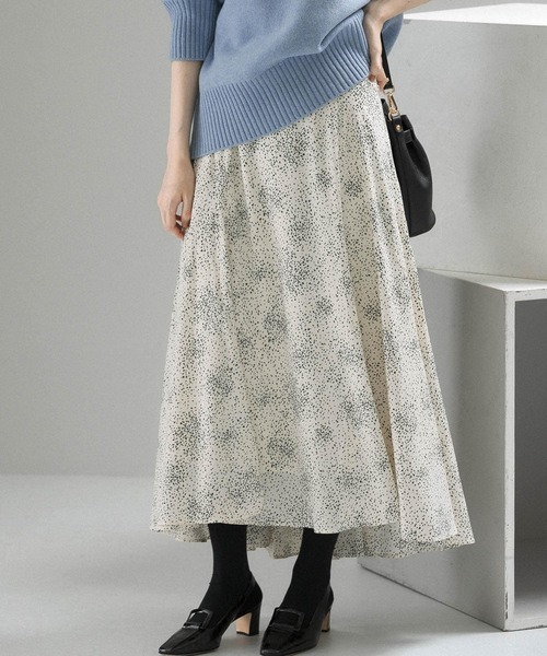 URBAN RESEARCH ROSSO WOMEN（アーバンリサーチ　ロッソ）の「レオパードプリントフレアスカート（スカート・レディース・チャコールグレー/オフホワイト・38/36）」の9枚目の写真