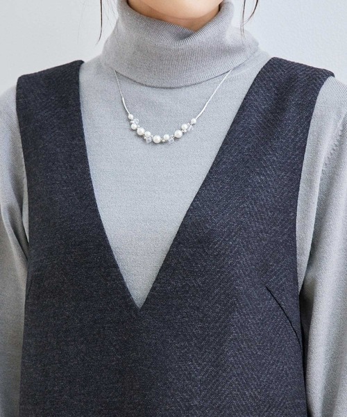 ROPE' PICNIC(ロペピクニック)の「ヘリンボーンミニジャンパースカート(ジャンパースカート・レディース・スミクロ/ブラウン系その他2・36/38)」の5枚目の写真