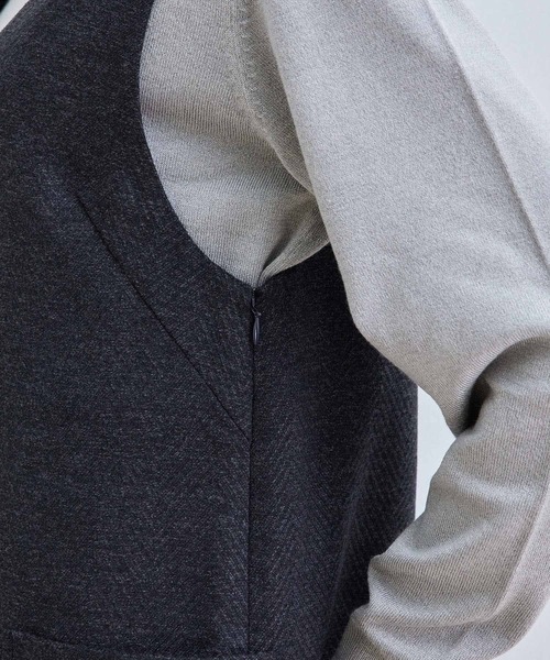 ROPE' PICNIC(ロペピクニック)の「ヘリンボーンミニジャンパースカート(ジャンパースカート・レディース・スミクロ/ブラウン系その他2・36/38)」の9枚目の写真