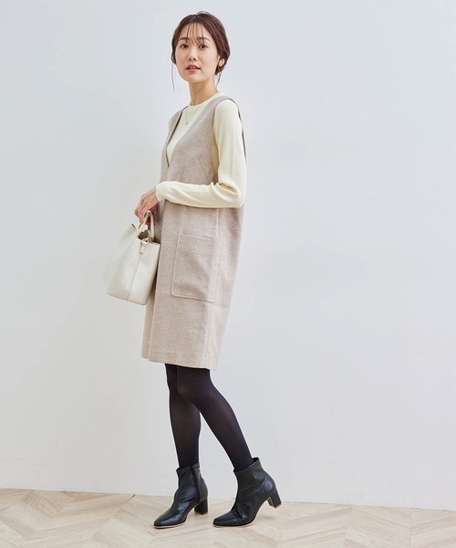 ROPE' PICNIC(ロペピクニック)の「ヘリンボーンミニジャンパースカート(ジャンパースカート・レディース・スミクロ/ブラウン系その他2・36/38)」の17枚目の写真