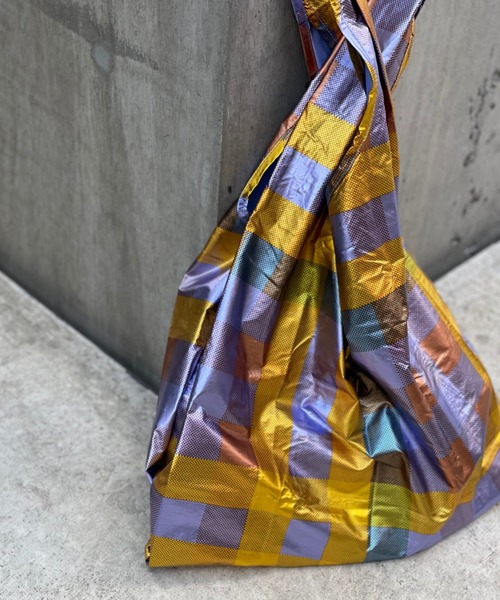 BAGGU(バグー)の「BAGGU/バグゥ メタリックSTANDARD(エコバッグ/サブバッグ・レディース・ブルー/アンティークゴールド・FREE)」の3枚目の写真