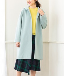 46✨未使用級 ローズティアラ フーディ フォクスファー アンゴラ混 コート Rose Tiara（ローズティアラ）の「ファーポケット3WAYフーディロング