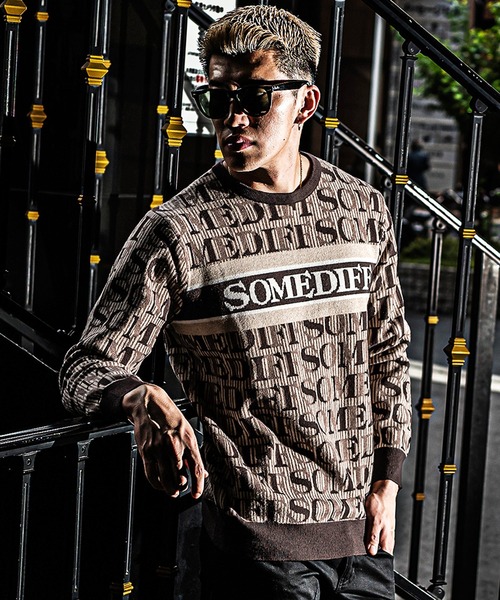 SOMEDIFF（サムディフ）の「SOMEDIFFオリジナル総柄ニット セーター