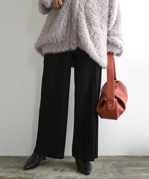 裏起毛プリーツパンツ