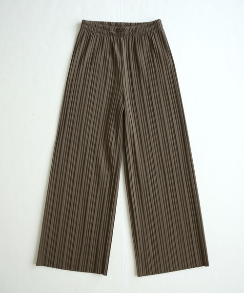 and it_（アンドイット）の「裏起毛プリーツパンツ（その他パンツ・レディース・グリーン/モカ/グレイッシュベージュ/ブラック/ブラック系/チェック/ブラウン系/ベージュ系/ブラウン系その他/チャコール/その他1・L/M）」の14枚目の写真