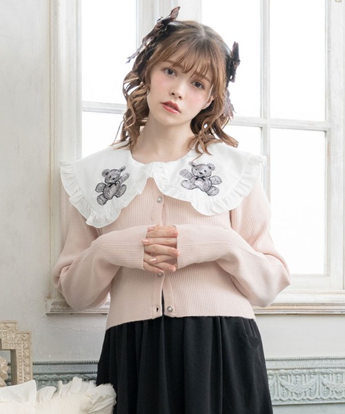 DearMyLove(ディアマイラブ)の「シンプルリブニットカーディガン(カーディガン/ボレロ・レディース・ブラック/グレー/ホワイト/スモークピンク/ベビーピンク/パープル・XX-LARGE/X-LARGE/LARGE/MEDIUM)」の6枚目の写真