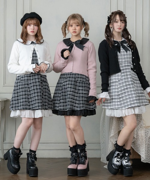 DearMyLove(ディアマイラブ)の「シンプルリブニットカーディガン(カーディガン/ボレロ・レディース・ブラック/グレー/ホワイト/スモークピンク/ベビーピンク/パープル・XX-LARGE/X-LARGE/LARGE/MEDIUM)」の16枚目の写真