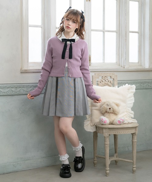 DearMyLove(ディアマイラブ)の「シンプルリブニットカーディガン(カーディガン/ボレロ・レディース・ブラック/グレー/ホワイト/スモークピンク/ベビーピンク/パープル・XX-LARGE/X-LARGE/LARGE/MEDIUM)」の20枚目の写真