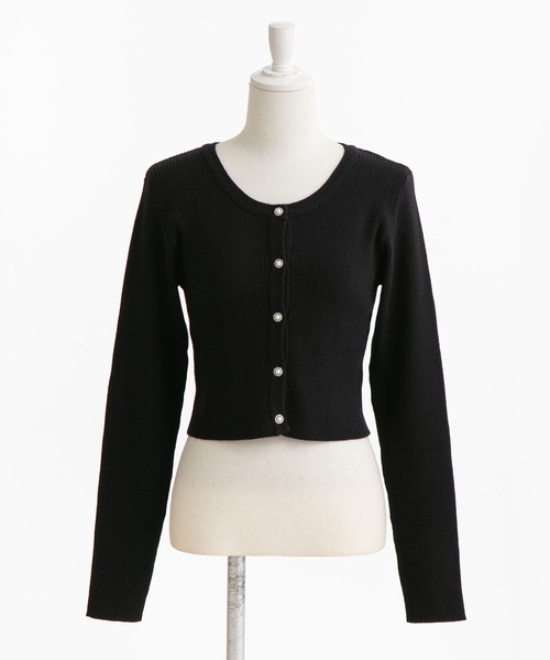 DearMyLove(ディアマイラブ)の「シンプルリブニットカーディガン(カーディガン/ボレロ・レディース・ブラック/グレー/ホワイト/スモークピンク/ベビーピンク/パープル・XX-LARGE/X-LARGE/LARGE/MEDIUM)」の11枚目の写真