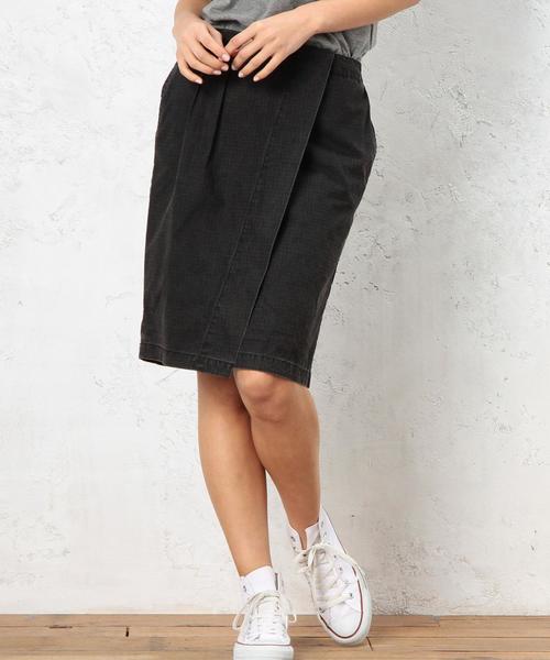 green label relaxing(グリーンレーベルリラクシング)の「GC C WRAP スカート ◆(スカート・レディース・カモフラージュ/ネイビー・38/36)」の2枚目の写真