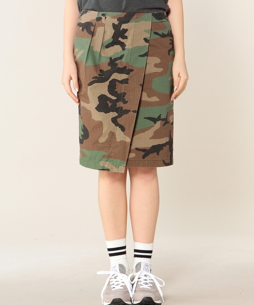 green label relaxing(グリーンレーベルリラクシング)の「GC C WRAP スカート ◆(スカート・レディース・カモフラージュ/ネイビー・38/36)」の4枚目の写真