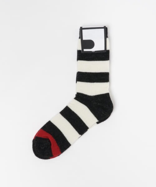 PHINGERIN(フィンガリン)の「PHINGERIN MOHAIR SOCKS BD(ソックス/靴下・メンズ・マスタード/ホワイト系その他・FREE)」の1枚目の写真
