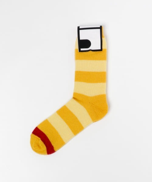 PHINGERIN(フィンガリン)の「PHINGERIN MOHAIR SOCKS BD(ソックス/靴下・メンズ・マスタード/ホワイト系その他・FREE)」の2枚目の写真