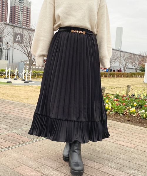 apres jour（アプレジュール）の「アソートプリーツスカート【ZOZOTOWN限定アイテム】（スカート・レディース・ブラック/ピンク系その他/アイボリー/ブラック系その他/ピンクベージュ・X-LARGE/フリー）」の3枚目の写真