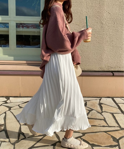 apres jour（アプレジュール）の「アソートプリーツスカート【ZOZOTOWN限定アイテム】（スカート・レディース・ブラック/ピンク系その他/アイボリー/ブラック系その他/ピンクベージュ・X-LARGE/フリー）」の6枚目の写真