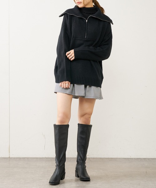 OLIVE des OLIVE（オリーブデオリーブ）の「プリーツミニスカート（スカート・レディース・ブラック/オフホワイト/ライトブラウン・FREE）」の10枚目の写真