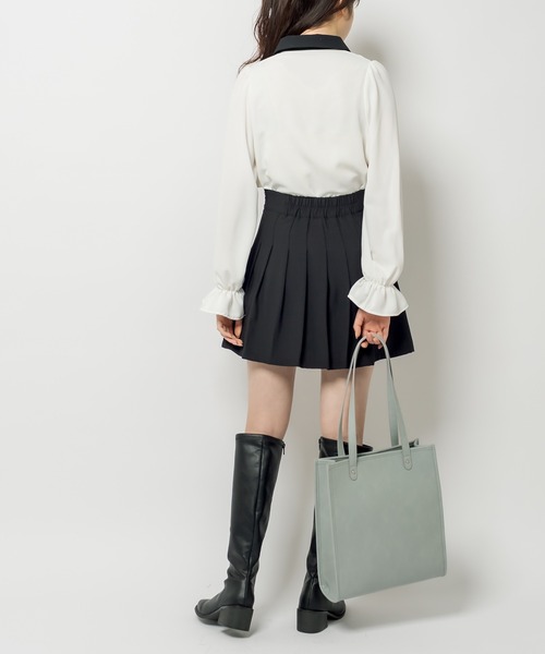 OLIVE des OLIVE（オリーブデオリーブ）の「プリーツミニスカート（スカート・レディース・ブラック/オフホワイト/ライトブラウン・FREE）」の15枚目の写真