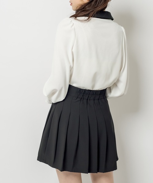 OLIVE des OLIVE（オリーブデオリーブ）の「プリーツミニスカート（スカート・レディース・ブラック/オフホワイト/ライトブラウン・FREE）」の18枚目の写真