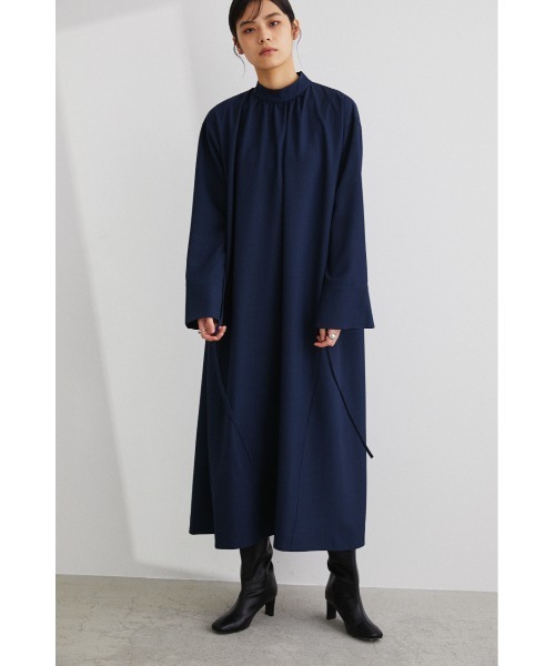 STYLEMIXER(スタイルミキサー)の「フロントリンクギャザーワンピース(ワンピース・レディース・アイボリー/オレンジ/ネイビー・MEDIUM/SMALL)」の2枚目の写真