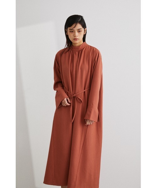 STYLEMIXER(スタイルミキサー)の「フロントリンクギャザーワンピース(ワンピース・レディース・アイボリー/オレンジ/ネイビー・MEDIUM/SMALL)」の3枚目の写真