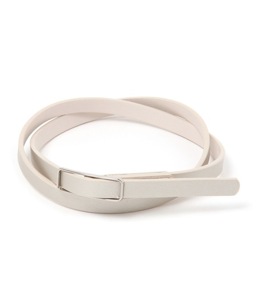 LEPSIM（レプシィム）の「【好きな位置で留められる】ピンレスリバーシブル細ベルト　259282（ベルト・レディース・グレイッシュベージュ/ブラウン/アイボリー/ブラック・ONE SIZE）」の5枚目の写真