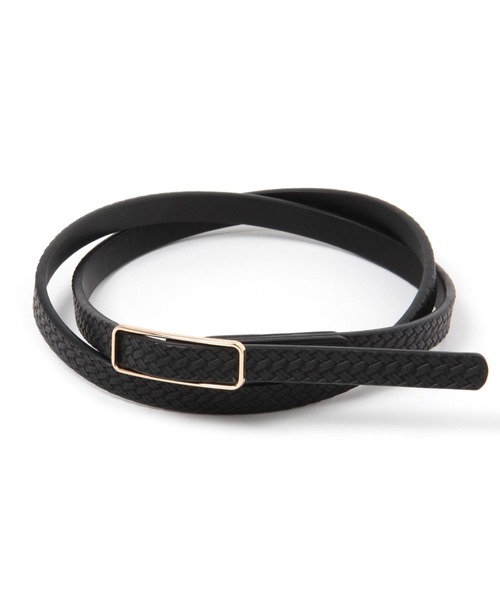 LEPSIM（レプシィム）の「【好きな位置で留められる】ピンレスリバーシブル細ベルト　259282（ベルト・レディース・グレイッシュベージュ/ブラウン/アイボリー/ブラック・ONE SIZE）」の6枚目の写真