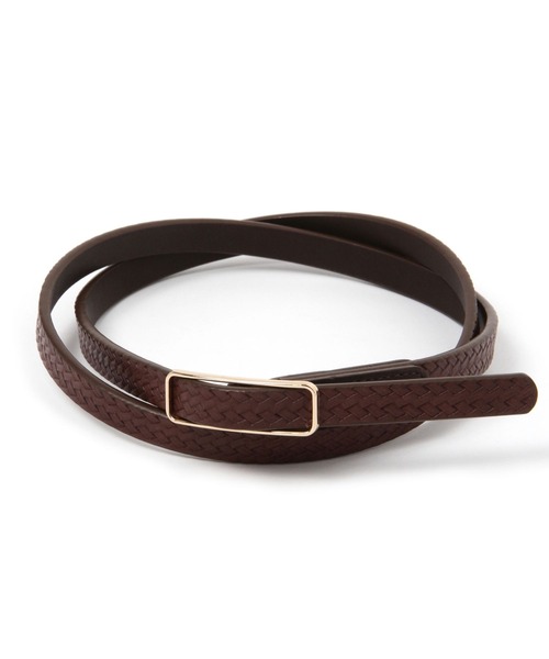 LEPSIM（レプシィム）の「【好きな位置で留められる】ピンレスリバーシブル細ベルト　259282（ベルト・レディース・グレイッシュベージュ/ブラウン/アイボリー/ブラック・ONE SIZE）」の8枚目の写真