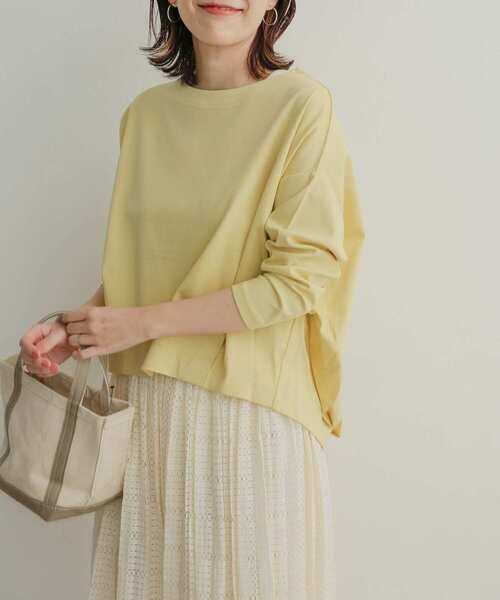 URBAN RESEARCH DOORS（アーバンリサーチドアーズ）の「『0サイズ/WEB限定』コットンタックプルオーバー（Tシャツ/カットソー・レディース・オフホワイト/ピンク/イエロー/ロイヤルブルー・1/0）」の6枚目の写真