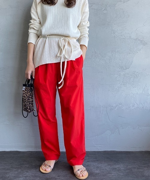 JEANS FACTORY Clothes（ジーンズファクトリークローズ）の「【LaLa Begin 4・5月号掲載】[Jeans Factory Clothes/ジーンズファクトリークローズ] 7DAYS ナイロンイージーカラーパンツ（その他パンツ・レディース・ブラック/グリーン/ライム/レッド/オレンジ/ベージュ/パープル・F）」の19枚目の写真