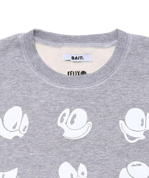 BAIT（ベイト）の「【2201_FLX】BAIT × FELIX THE CAT EXPRESSIONS 224-FLX-SWT-001（スウェット・メンズ・グレー・MEDIUM/LARGE/X-LARGE/XX-LARGE）」の5枚目の写真