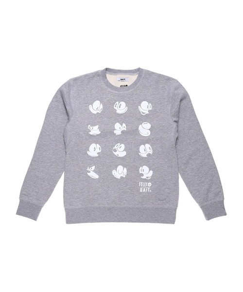 BAIT（ベイト）の「【2201_FLX】BAIT × FELIX THE CAT EXPRESSIONS 224-FLX-SWT-001（スウェット・メンズ・グレー・MEDIUM/LARGE/X-LARGE/XX-LARGE）」の10枚目の写真