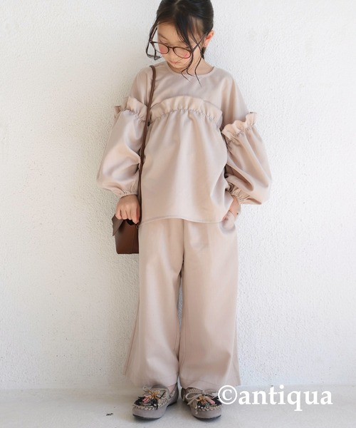 antiqua（アンティカ）の「フリルブラウス（シャツ/ブラウス・キッズ・ブラック/ベージュ系その他・4/6/3/5）」の16枚目の写真