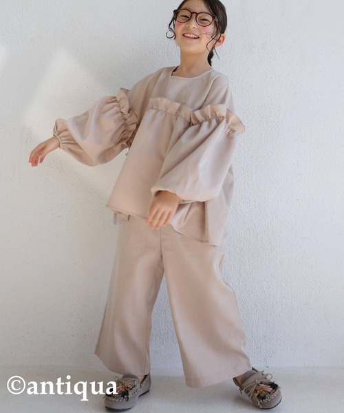 antiqua（アンティカ）の「フリルブラウス（シャツ/ブラウス・キッズ・ブラック/ベージュ系その他・4/6/3/5）」の18枚目の写真