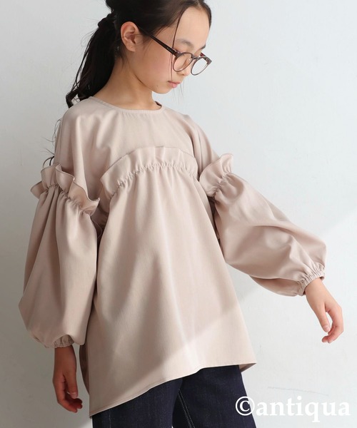 antiqua（アンティカ）の「フリルブラウス（シャツ/ブラウス・キッズ・ブラック/ベージュ系その他・4/6/3/5）」の19枚目の写真