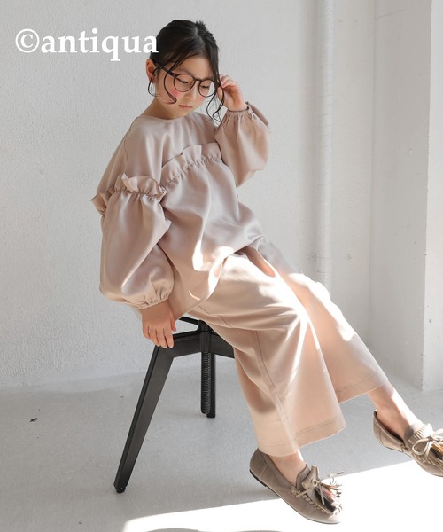 antiqua（アンティカ）の「フリルブラウス（シャツ/ブラウス・キッズ・ブラック/ベージュ系その他・4/6/3/5）」の14枚目の写真