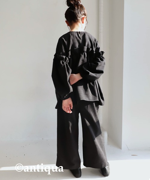 antiqua（アンティカ）の「フリルブラウス（シャツ/ブラウス・キッズ・ブラック/ベージュ系その他・4/6/3/5）」の10枚目の写真