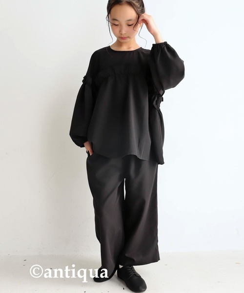 antiqua（アンティカ）の「フリルブラウス（シャツ/ブラウス・キッズ・ブラック/ベージュ系その他・4/6/3/5）」の12枚目の写真