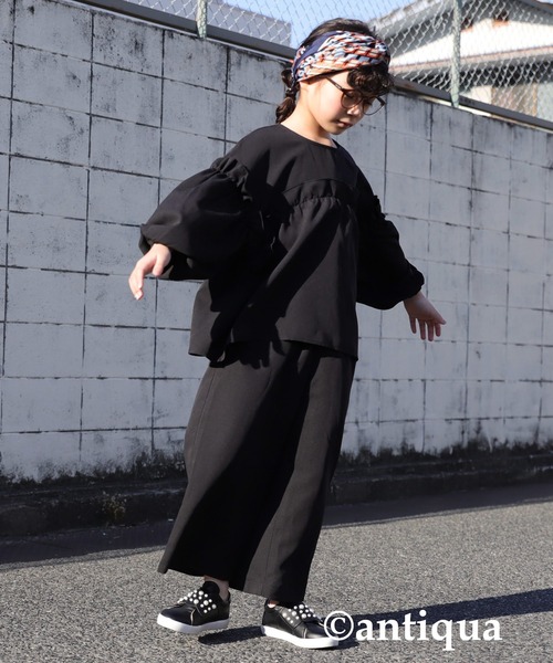 antiqua（アンティカ）の「フリルブラウス（シャツ/ブラウス・キッズ・ブラック/ベージュ系その他・4/6/3/5）」の6枚目の写真