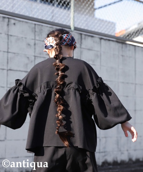 antiqua（アンティカ）の「フリルブラウス（シャツ/ブラウス・キッズ・ブラック/ベージュ系その他・4/6/3/5）」の8枚目の写真