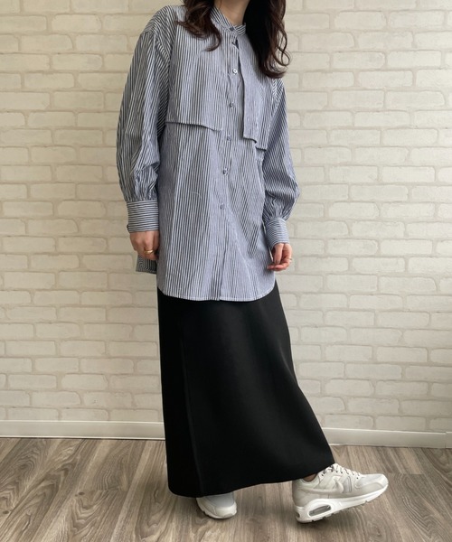 Chiaro(キアロ)の「スリットタイトニットスカート(スカート・レディース・ブラック/レッド/グリーン/グレイッシュベージュ・FREE)」の5枚目の写真