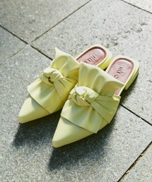 (piu comoda)ノットリボンスリッパサンダル