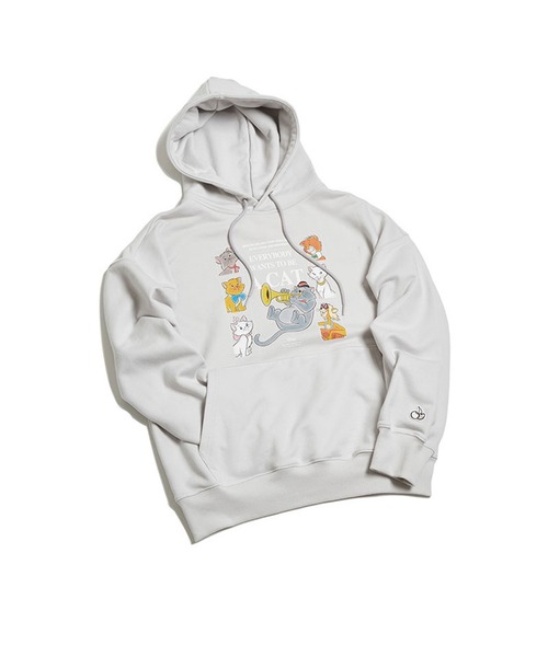 KIRSH×Disney　キルシー　おしゃれキャット　マリー　トレーナー　グレー A'GEM/9 × .kom『KIRSH/キルシー』×『おしゃれキャット