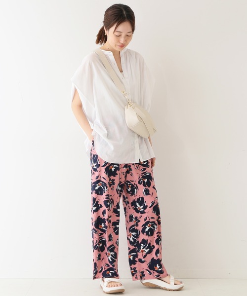 SLOBE IENA（スローブイエナ）の「フラワーパターンイージーパンツ◆（その他パンツ・レディース・ピンク/ホワイト・FREE）」の14枚目の写真