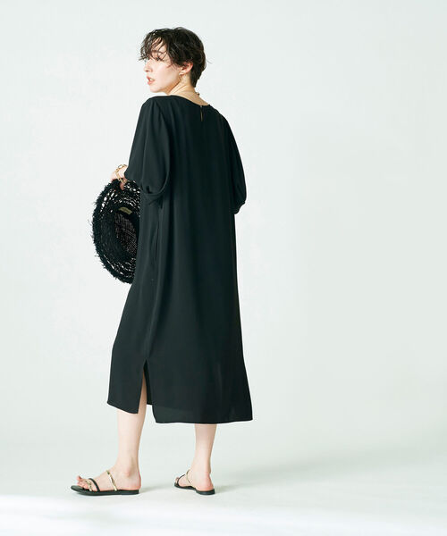 NOLLEY’S Sophi（ノーリーズソフィ）の「◇【WEB限定】タックスリーブワンピース（ワンピース・レディース・ネイビー/ブラック/カーキ/ピンク・38）」の7枚目の写真